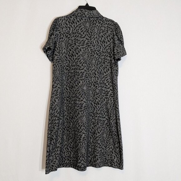 JESSICA HOWARD Black/Gray Short Sleeve Cowl Neck, Short Dress; Size 10P - Picture 3 of 5